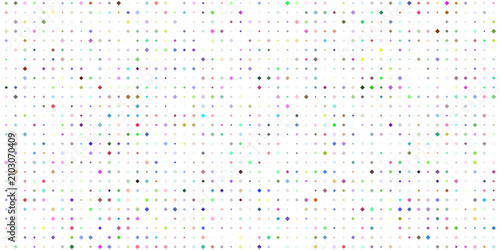 Data Points Abstract Pattern A white background is covered with a multitude of tiny, colorful, pixelated dots, creating a complex, abstract pattern reminiscent of digital information or data.