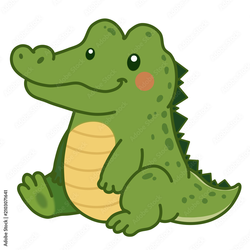 Fototapeta premium cartoon crocodile with a smile