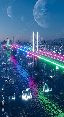 Future city lights.