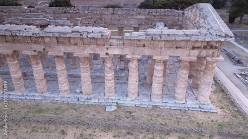 Vista aerea dei templi in una Agropoli di Paestum 