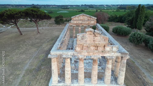 Vista aerea dei templi in una Agropoli di Paestum 