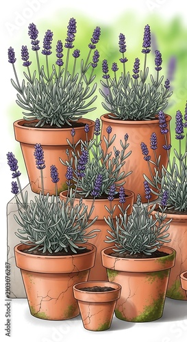Lavender Pots.