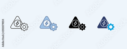 Service Outage Multiple Icon Set Illustration Vector