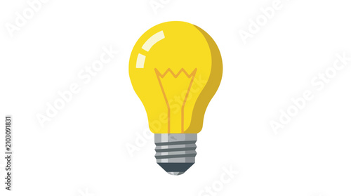 Foto Bright yellow light bulb