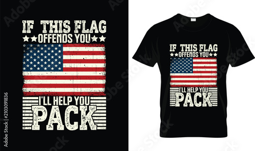Foto Patriot Day T-Shirt with Vintage American Flag and Patriotic Quote, Distressed U
