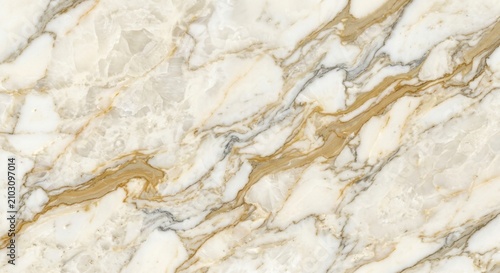 Photography Ultra realistic premium Italian Calacatta Gold marble slab, pure white base with