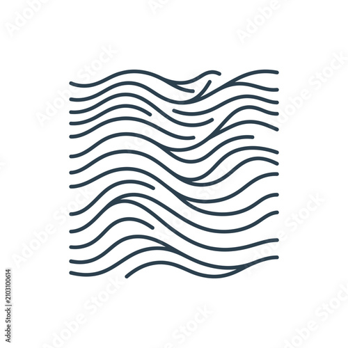 Blue horizontal wavy line pattern.
