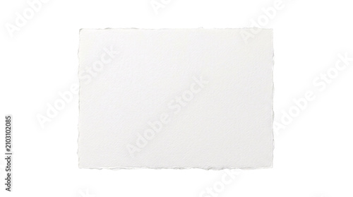 Fotografie Blank paper sheet with torn edges on transparent background.