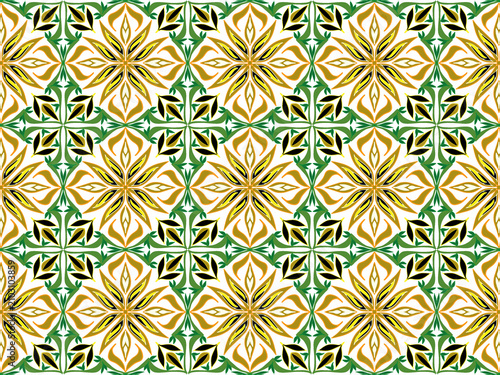 geometric seamless Florals and leaves vintage traditional pattern elements designed for background, wallpaper, decorating, wrapping, fabric, clothing, textiles, tiles, carpet, embroidery desi