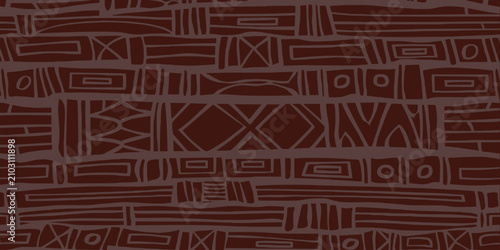 Fotografie Traditional African tribal seamless pattern