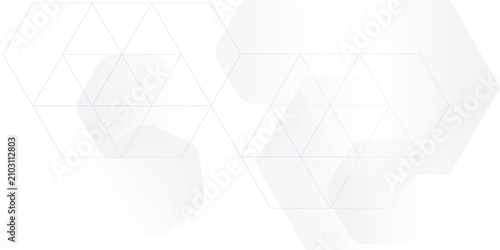 Foto White background abstract art vector illustration with hexagon shape
