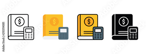 Ledger Book Icon for Financial Recordkeeping and Business Accounting