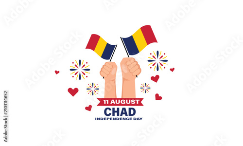 Chad flag independence celebration event 