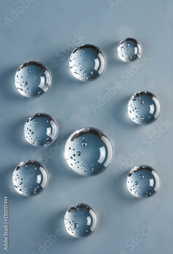 Clear glass spheres with tr...