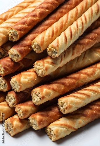 Stack of golden brown crisp...