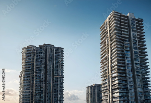 Modern high rise apartment ...