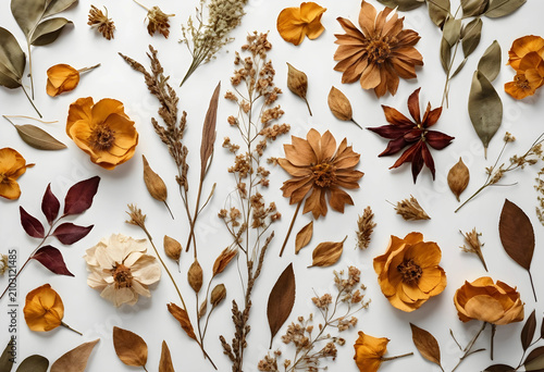 Autumnal dried flowers and ...