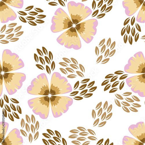 Pattern peonies flowers. Vector pattern floral summer flowers peonies. For paper, fabric, packaging, interior design
