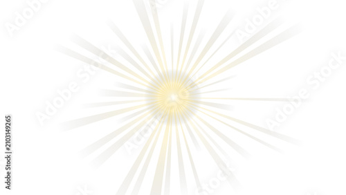 Golden yellow radial burst background with luminous light rays