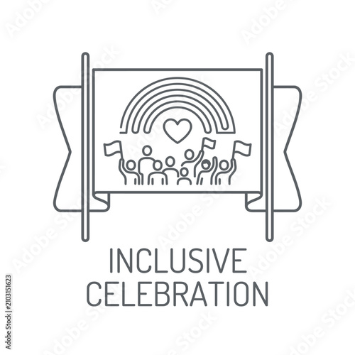 Diverse group celebrating together happily.