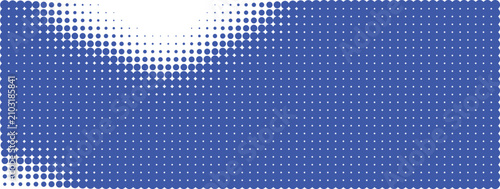 Konstfotografi Abstract geometric dots pattern with gradient blue color scheme design