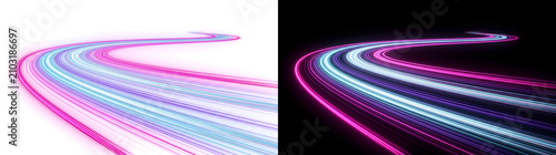 Speed Light streaking golden rays converging into bright motion lines for technology and futuristic designs in PNG, Transparent and Black Background Versions