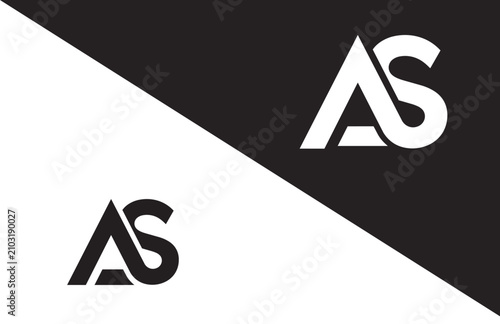 Elegant AS Typography Logo