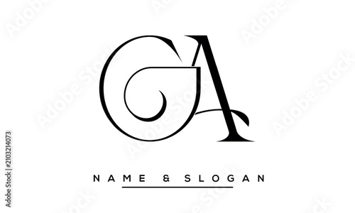 GA, AG Abstract Letters Logo Monogram