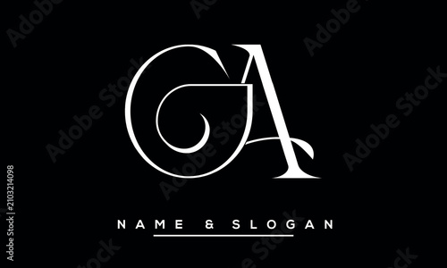 GA, AG Abstract Letters Logo Monogram