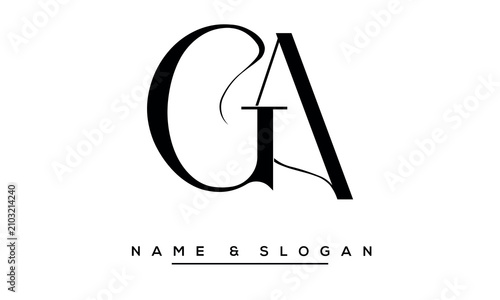 GA, AG Abstract Letters Logo Monogram