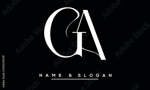 GA, AG Abstract Letters Logo Monogram