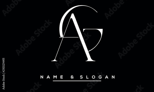 GA, AG Abstract Letters Logo Monogram