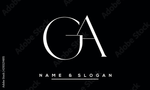 GA, AG Abstract Letters Logo Monogram