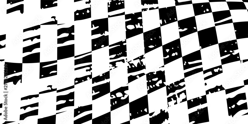Obraz premium Checkered flag wave on white background design