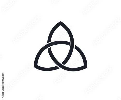 Triquetra Celtic Knot Symbol Icon – Navy Blue