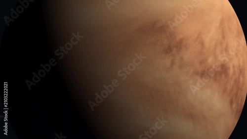 Extreme Close Up Surface of Venus Planet 3D Animation