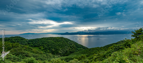 Tsugaru Strait View from Mount Hakodate Hokkaido Japan