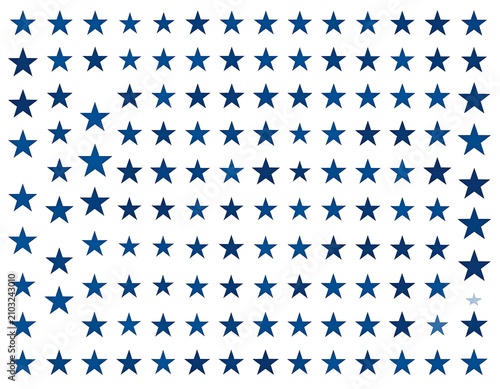 Blue star pattern seamless background texture.