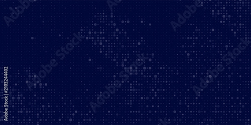 Abstract blue digital binary code data stream fading downwards on a dark background with technology