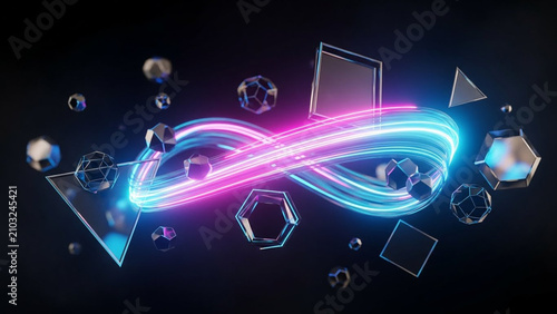 abstract background with glowing lights