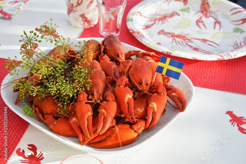 Fotografie Crayfish parties in Sweden
