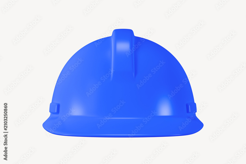 Fototapeta premium 3D blue safety helmet, element illustration