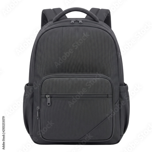 Bild auf Leinwand Black canvas backpack for school or travel