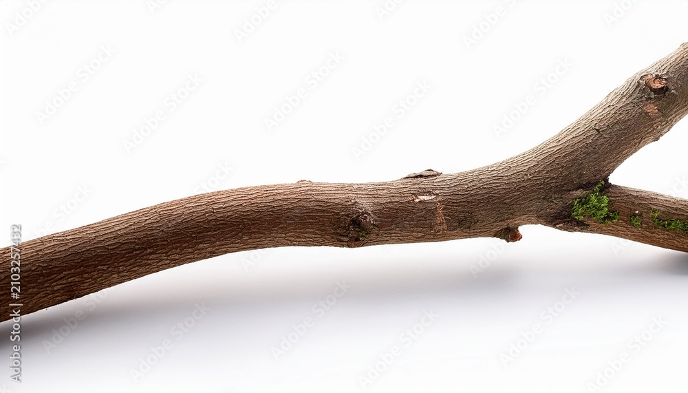 Fototapeta premium Tree Branch Or Stick Isolated On White Background Item For Mock Up Scene Creator And Other Design