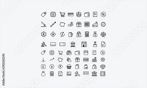Canvastavla Price line editable icon set