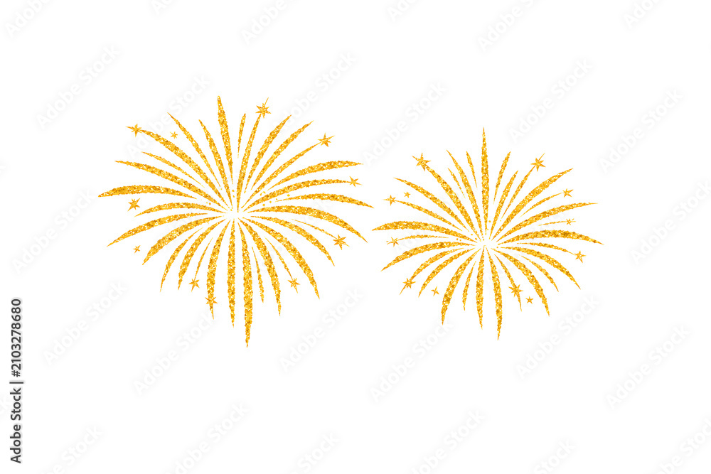 Obraz premium Golden firework texture, thin stroke lines. Isolated png illustration, transparent background. Design for overlay, montage, texture. Happy new year concept.