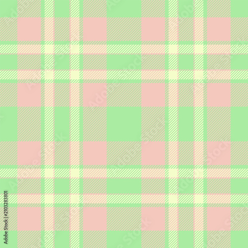 New seamless textile check, deco background vector fabric. Purity pattern texture plaid tartan in light and green colors.