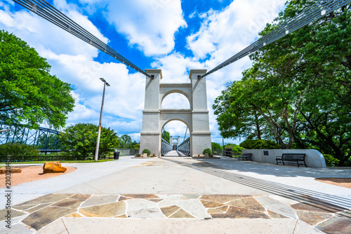 2026 Waco Texas Suspension Bridge and Longhorn Statues