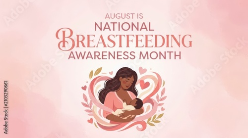 Mother breastfeeding baby during National Breastfeeding Awareness Month