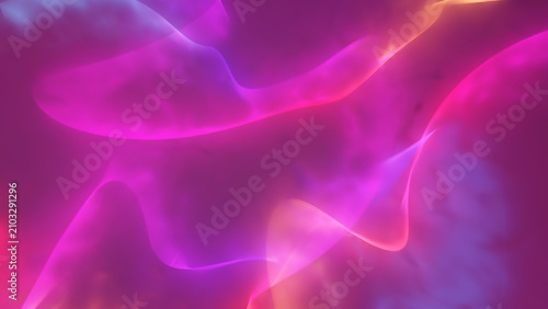 Canvastavla Flowing neon pink and purple light waves undulate across the frame, glowing with soft highlights and blending into darker gradients